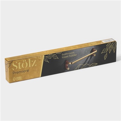 Держатель для полотенец Stölz Hölzern Premiere, 50 см, ореховое дерево, алюминий, коричневый
