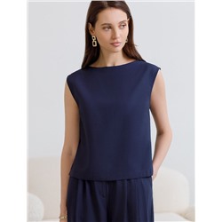 Топ c вырезом лодочка из плотного лиоцелла