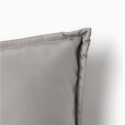 Наволочка декоративная «Этель», 45×45 см, кожзам, металлик/серая