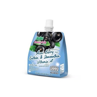 Сок желе с лютеином, зеаксантином, витамином А со вкусом ягод асаи от Jele Beautie Acai Berry Flavor Lutein and Zeaxanthin Vitamin A 140 гр