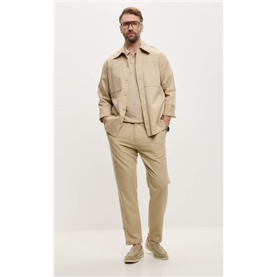 Брюки лен F211-0871 beige