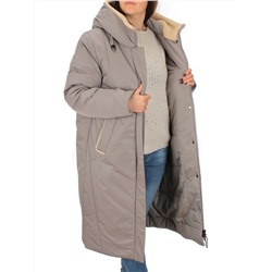 M-9079 GRAY/BEIGE Пальто зимнее женское CORUSKY (верблюжья шерсть)