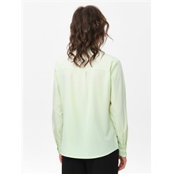 Блузка бледно-зелёная с длинным рукавом