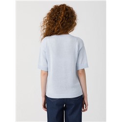 Блуза женская вязаная серебристо-голубого цвета