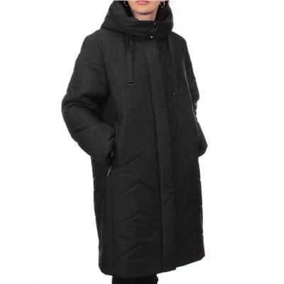 1135 BLACK Пальто зимнее облегченное женское (холлофайбер 150 гр.)