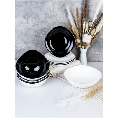 Столовый набор 13 предметов квадратный Инь Янь NF13GT-80759 (BLACK&WHITE ) (уп 4)