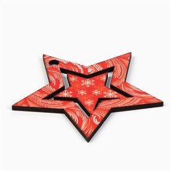 Ёлочная игрушка новогодняя «Звёздочка», на Новый год, 7,4 х 7,1 см