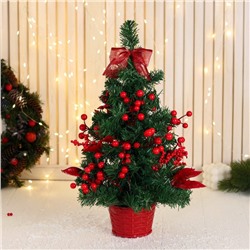 Искусственная ёлка настольная «Зимнее волшебство. Праздничная», 20×58 см, ПВХ ветки отгибаются