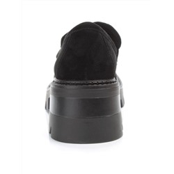 03-C1801-2 BLACK Лоферы женские (натуральная замша)