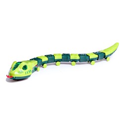 Уценка Животное «Змея», световые эффекты, работает от батареек, 11 деталей, цвет зелёный