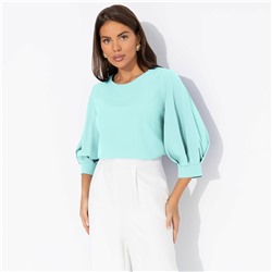 Блуза прямого силуэта, Предвкушение встречи (тиффани)