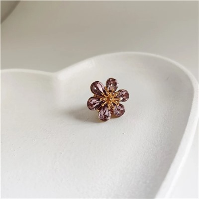 Брошь-значок с кристаллами Swarovski