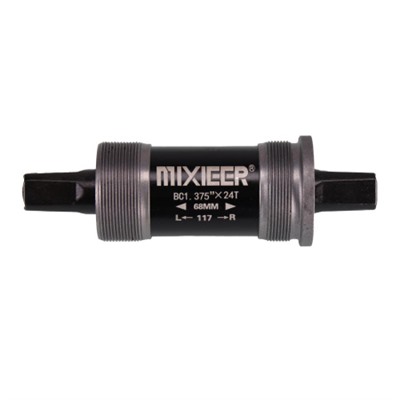 Каретка под квадрат картриджная, MIXIEER BB MX-A203 68x117, пром,подшипники, чёрная, в индивидуальной коробке. /уп 50/