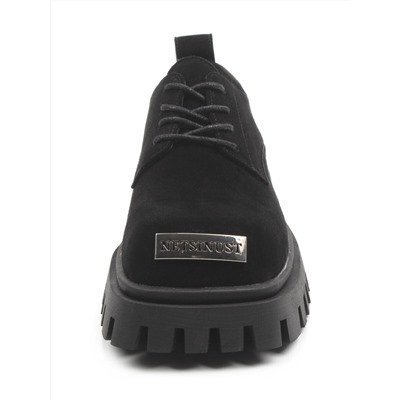 03-23120-6 BLACK Полуботинки демисезонные женские (натуральная замша)