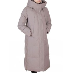 8312 GRAY/BEIGE Пальто зимнее женское (200 гр. холлофайбер)