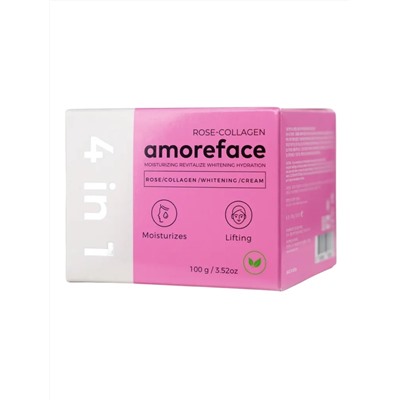 Amoreface Крем для лица 4 в 1 с коллагеном и экстрактом розы / Rose-Collagen Whitening Cream, 100 г