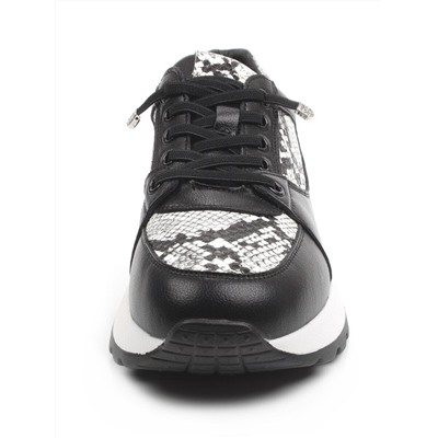 03-A847-10 BLACK Кроссовки женские (натуральная кожа)