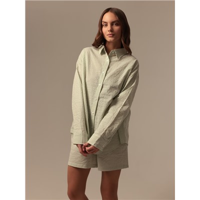 Сорочка ночная женская SL HOME Basic, зелёная