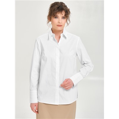 Блузка белая с длинным рукавом