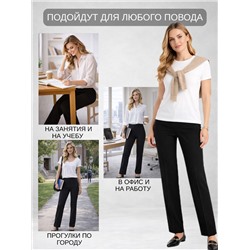 Женские брюки весна-осень Классика резинка анжелика черные