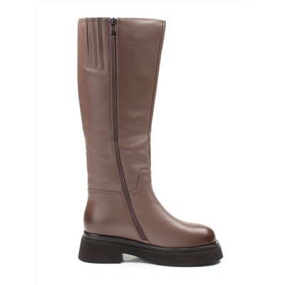 02-FG678-2BM BROWN Сапоги зимние женские (натуральная кожа, натуральный мех (еврозима))