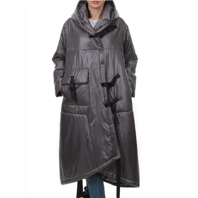 BM220 DK.GRAY Пальто зимнее облегченное женское (120 гр. холлофайбер)