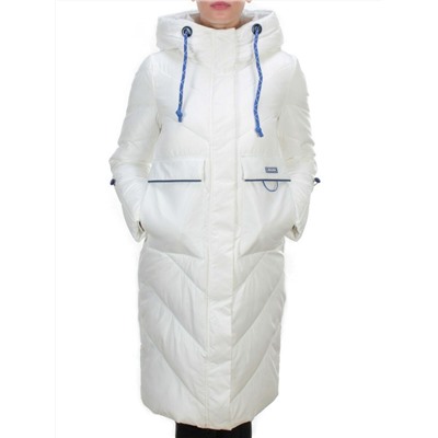 9190 WHITE Пальто зимнее женское EVCANBADY (200 гр. холлофайбера)