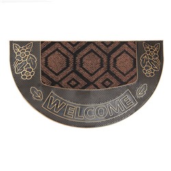 Коврик придверный полукруглый "Welcome", цвет МИКС