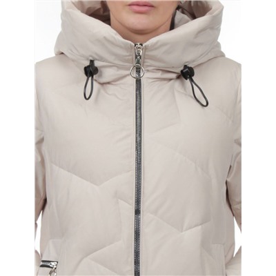760 LT. BEIGE Пальто зимнее женское (170 гр. холлофайбер)