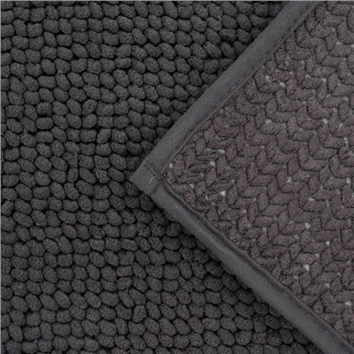 Коврик для дома LaDо́m, букли, плотность 1100 г, 50×80 см, графитовый