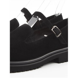 06-DLG05-3 BLACK Туфли женские (натуральная замша)