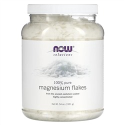 NOW Foods, Solutions, магниевые хлопья, 100 % чистоты, 1531 г (3,37 фунта)