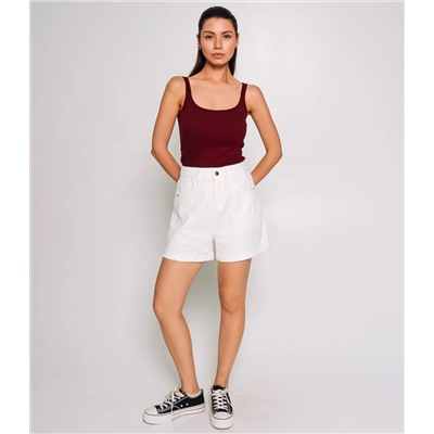 Джинсовые шорты #КТ6361, белый