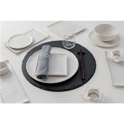 Блюдо для подачи Magistro Slate, 27.5×27.5 см, фарфор, белое