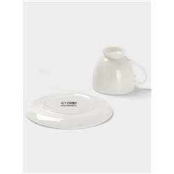 Кофейная пара Magisto English tea party, 115 мл, фарфор, белая