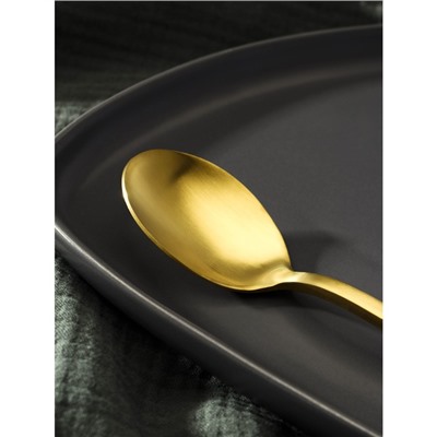 Ложка столовая Magistro «Оску стандарт», длина 19.5 см, нержавеющая сталь, золотистая