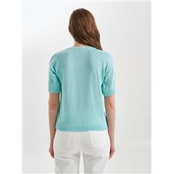 Блуза вязаная мятно-зелёного цвета