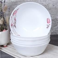 Набор суповых тарелок 6 штук 550 мл 155 мм Евро / LGW-60 (6916) /уп 6/ Чайная роза