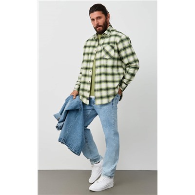 Рубашка F521-0460 white-green