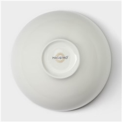 Салатник Magistro La Perle, 600 мл, d=15 см, фарфор, белый