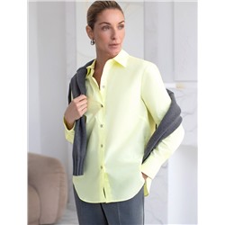 Блузка из премиального хлопкового поплина Рост 170, Размер 48, Цвет светло-лимонный