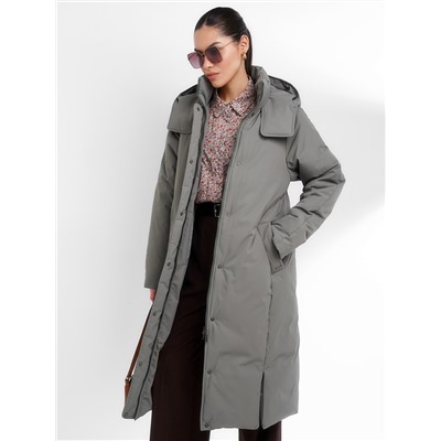 Пуховик женский хаки