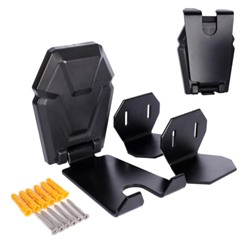 Вертикальный кронштейн держатель педали BLACK TOOLS CNRCK08 складной для настенного крепления и хранения велосипеда с упорами под колёса /уп20