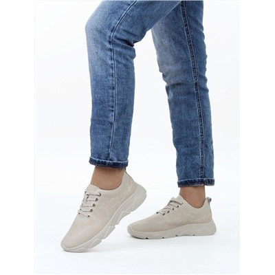 03-YH466-2 BEIGE Кроссовки женские (натуральная кожа)