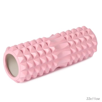 Ролик массажный спортивный Woohooo SPIKE 33x14/ розовый/уп10