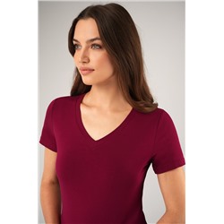 Женская футболка из вискозы с V-вырезом Happyfox