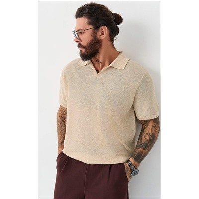 Футболка лен F011-06LN l.beige