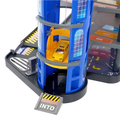 УЦЕНКА Парковка «Мега паркинг», 6 металлических машин + коврик (помята упаковка)