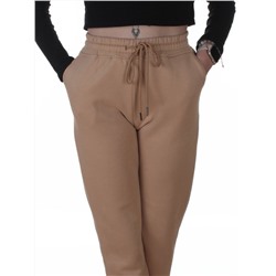 2510-K BEIGE Брюки спортивные утепленные женские (85% хлопок, 10% полиэстер, 5% спандекс)