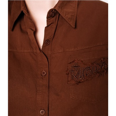 Рубашка #КТ6810 (4), шоколадный